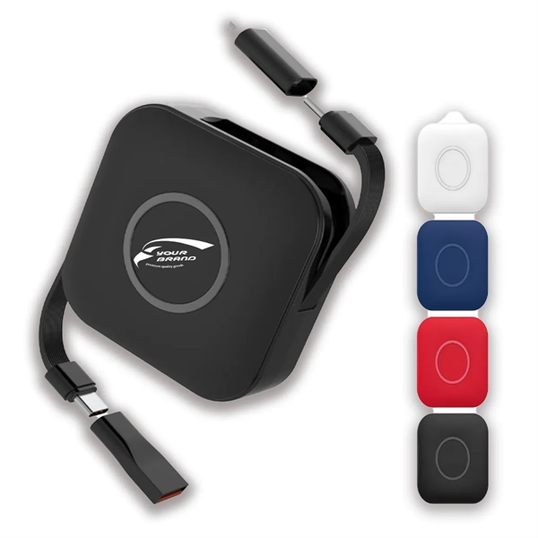 3 in 1 One Side Pull Fast Charging Retractable USB Cable