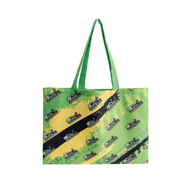 12 Oz Sublimated Sturdy Poly Canvas Tote Bag (18.5" x 14.5")