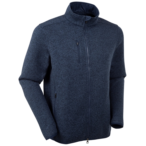 Bobby Jones Men's Performance Poly Full-Zip Sweater Jacket