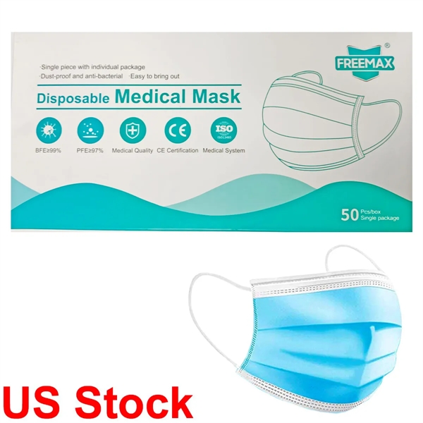 Disposable 3-Ply Protective Face Mask with Earloops