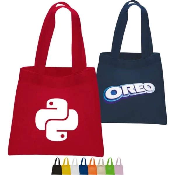 6 oz Mini Cotton Canvas Tote Bag USA Decorated (6" x 6")