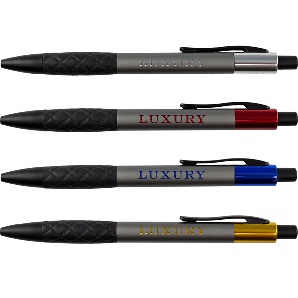 2 Tone Metal Pen W/ Silicon Grip 