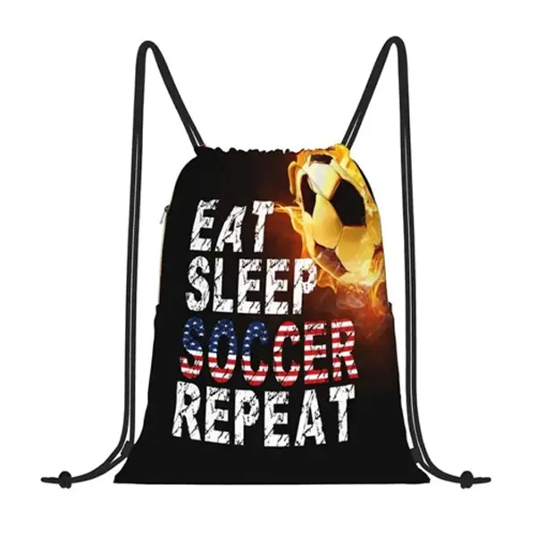 Heavy Duty Full Color Drawstring Backpack Strap Loop 14"x17"