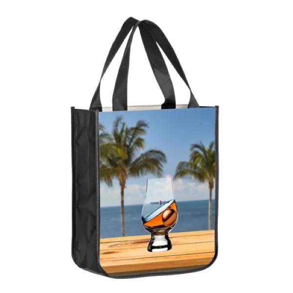 Sublimated PET Non-Woven Tote Bag w/ Rounded Gusset 9"x11"x4