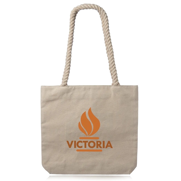 Pristine Cove Canvas Tote with Rope Handles