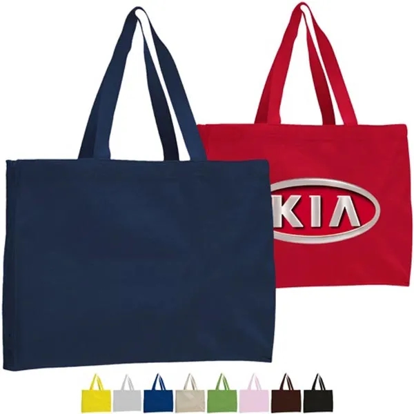 12 oz. Cotton Canvas Gusset Tote Bag (15"x12"X4")
