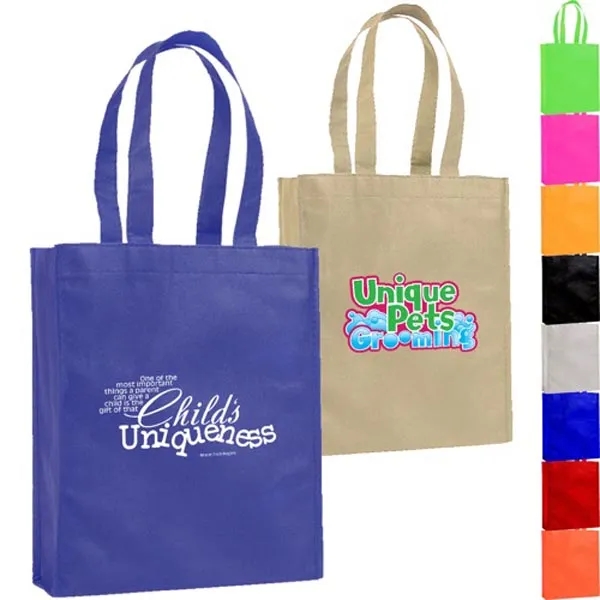 Non-Woven Shopper Gusset Tote Bag USA Decorated (10"x12"x3")