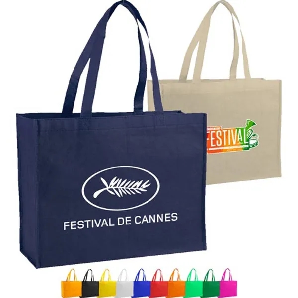 Non-Woven Shopping Gusset Tote Bag USA Decorated(16"x12"x6")