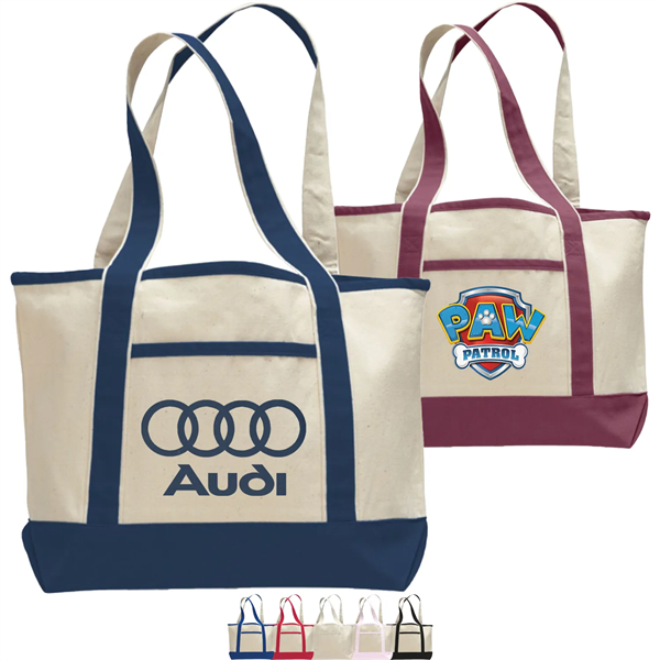 12 Oz. Small Cotton Canvas Deluxe Shopping Tote Bag