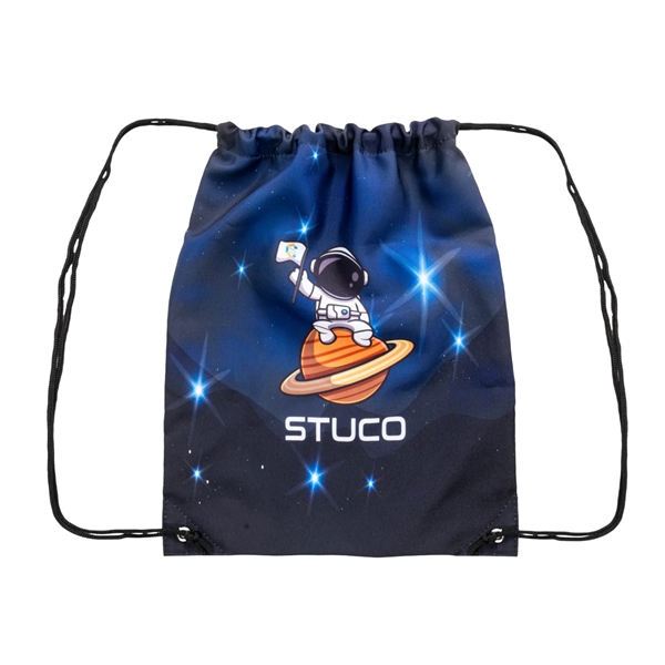 Sublimated Poly Canvas Drawstring Cinch Up Backpack 13"x17"
