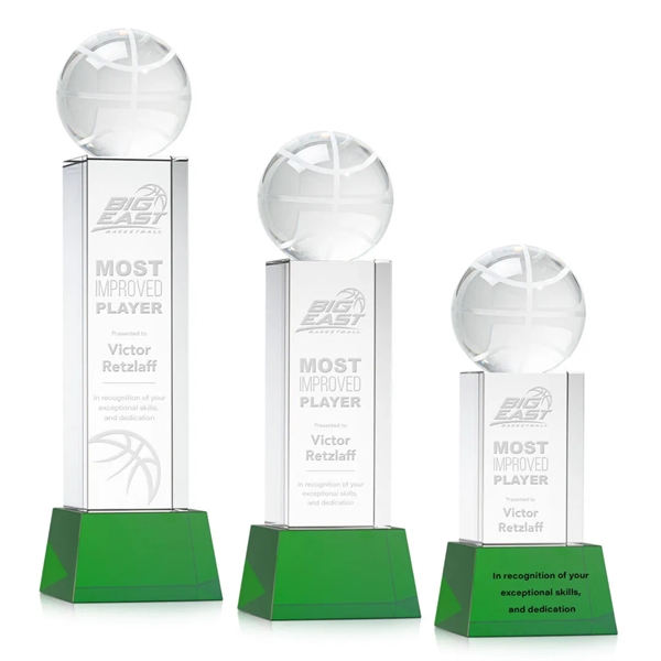 Basketball Award on Belcroft Base - Green