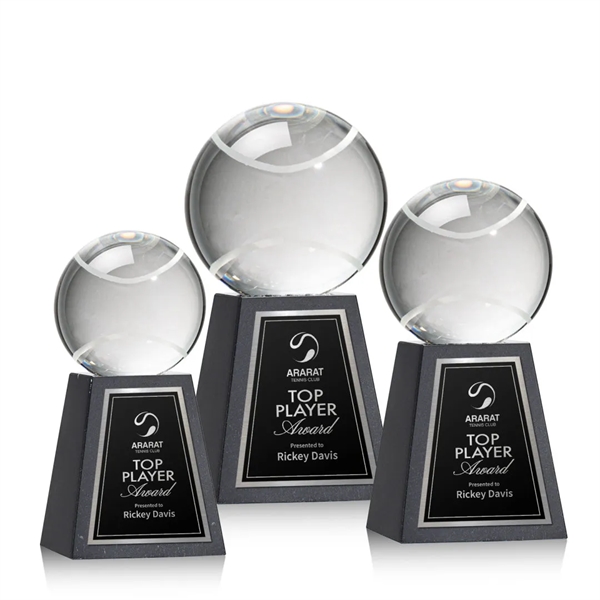 Tennis Ball Award on Tall Marble Base