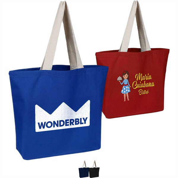 100% Cotton Canvas Colored Beach Bag