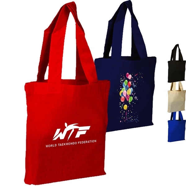 100% Cotton Canvas Sheeting Large Tote Bag W/ Mini Gusset