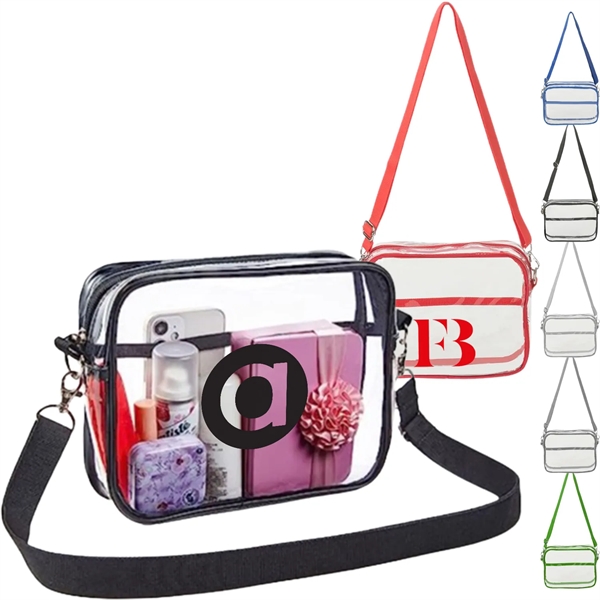 Clear Purse PVC Transparent Crossbody Shoulder Stadium Bag