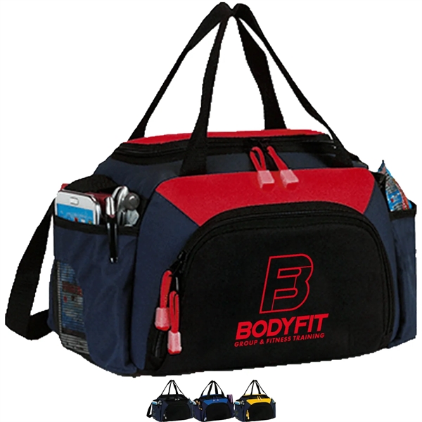 Insulated 8 Pack Duffle Cooler Bag w/ Pockets 11"x 7"x 6.5"