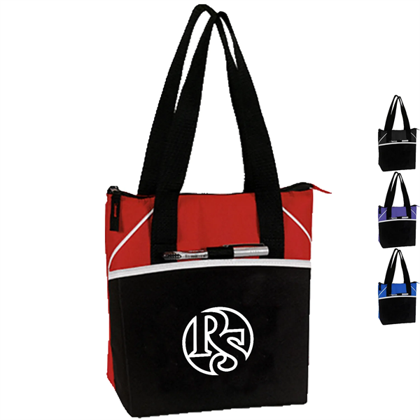 Insulated 8 Pack Cooler Tote Bag w/ Pocket 10.5"x 10.5"x 6"