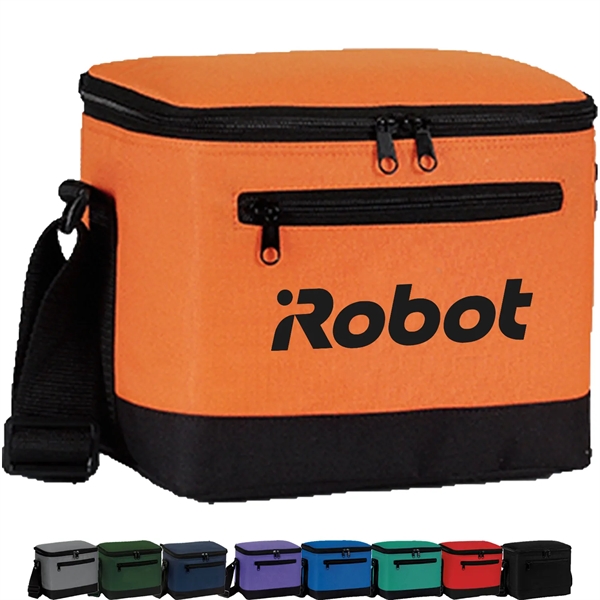 Premium Insulated 6 Pack Cooler Bag w/ Pockets 9"x 6.5"x 6"
