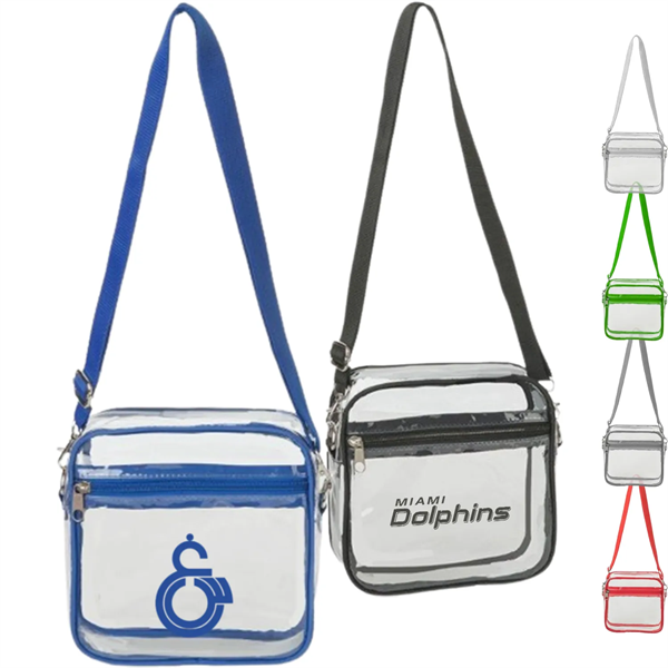 Stadium Approved Clear PVC Transparent Crossbody Bag