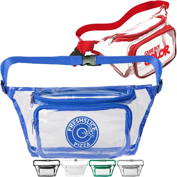 Clear PVC Stadium Approved Fanny Pack 12.6x6.7x6.3