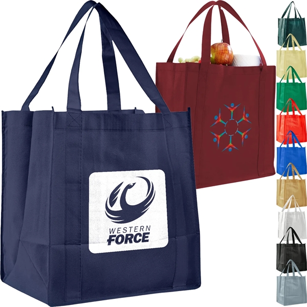 Reinforce Handle Gusset Tote Bag USA Decorated (12"x13"x8")