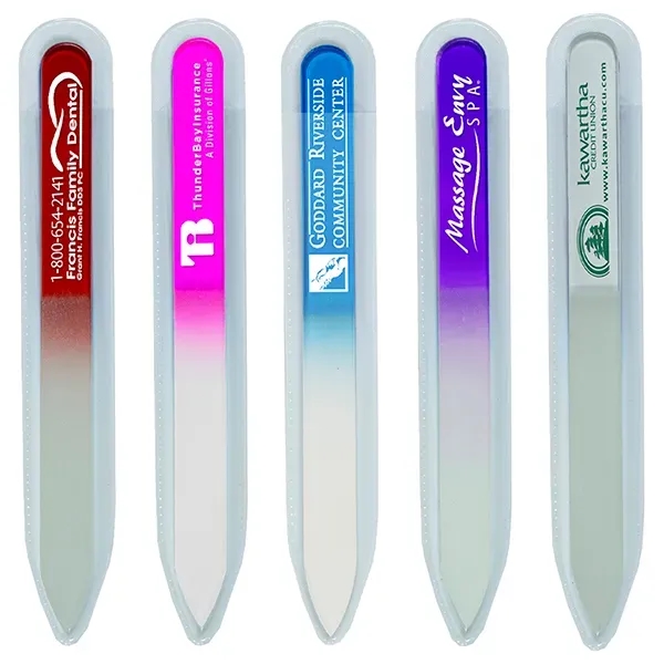 Tempered Glass Nail File in Clear Sleeve