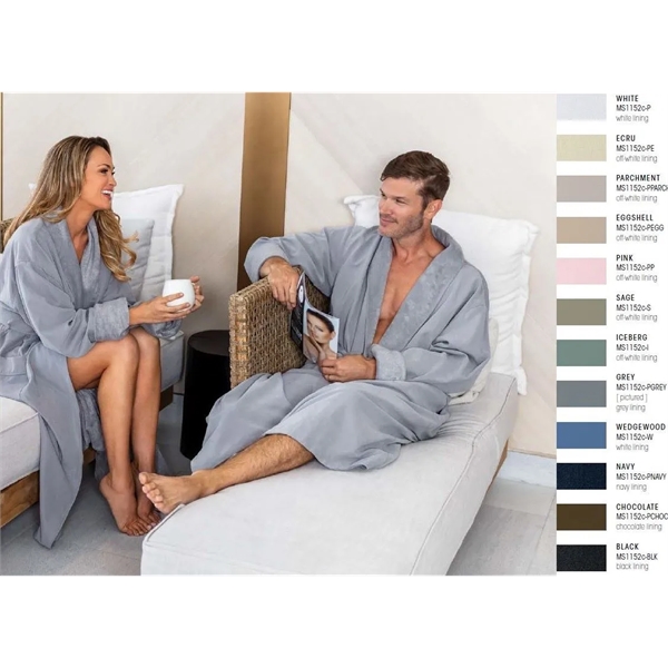 Microfiber Shawl Collar Bathrobe with French Terry Lining