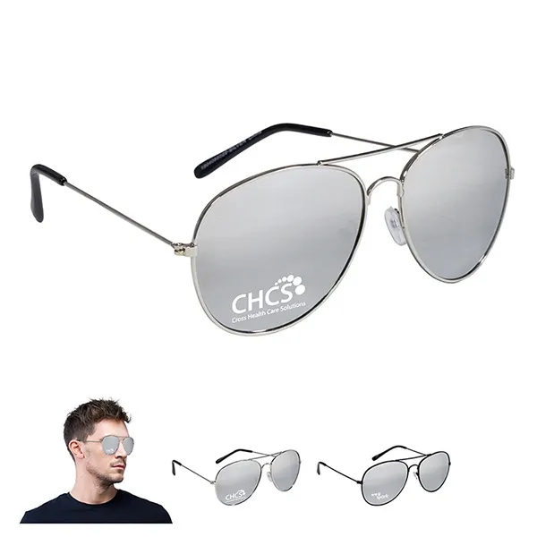 Mirrored Aviator Sunglasses