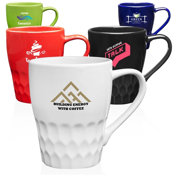13 oz Diamond Cut Ceramic Mug
