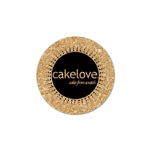 Circle Cork Coaster 4C