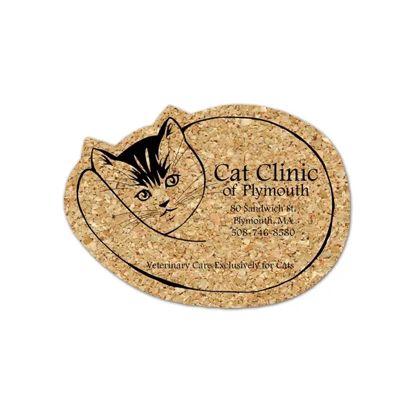 Cat Cork Coaster