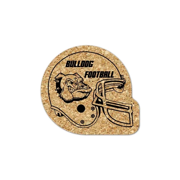 Football Helmet Cork Coaster