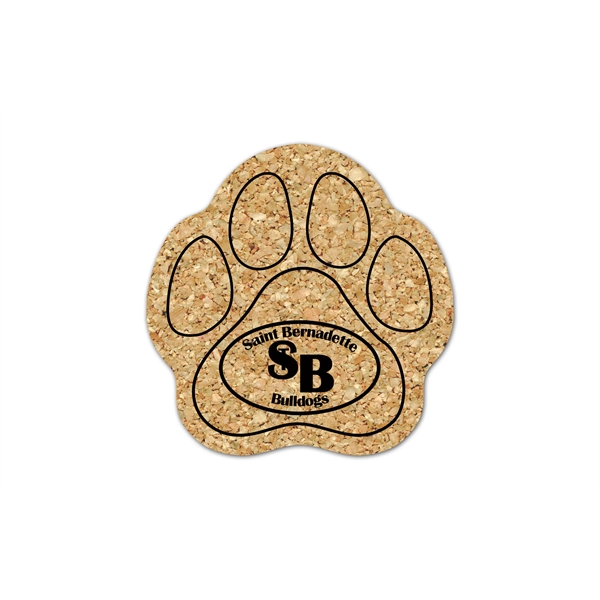Paw Cork Coaster 5PW