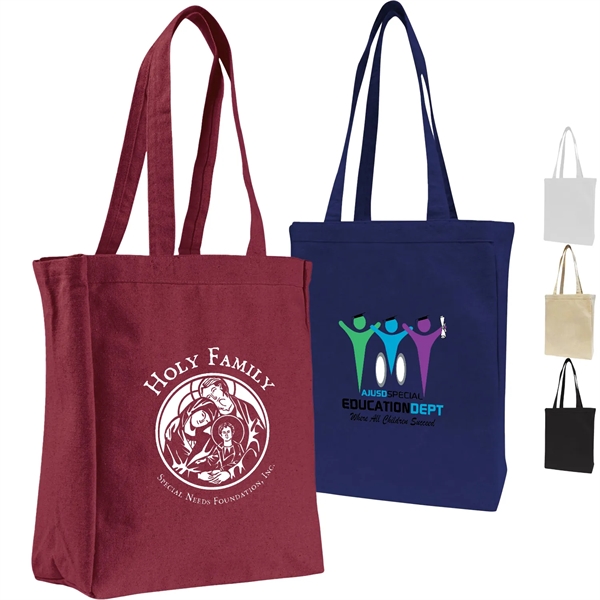 12 Oz Cotton Canvas Tote Bag USA Decorated