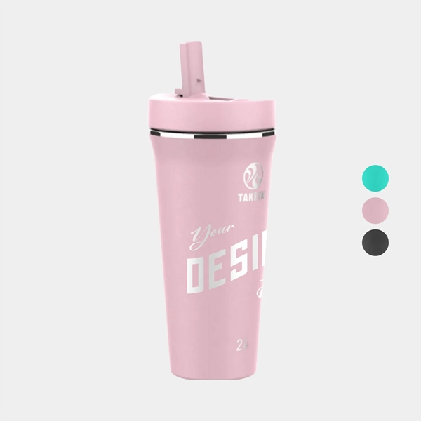 24 oz Takeya® Stainless Steel Insulated Tumbler w/ Straw Lid