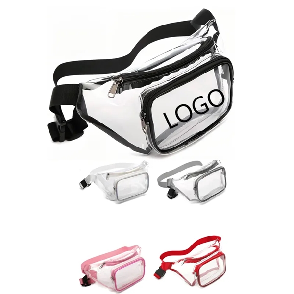 Clear Fanny Pack W/Zipper Pocket