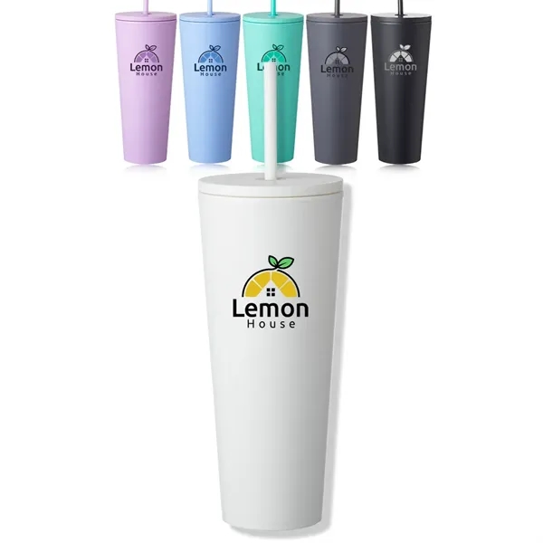 24 oz. Kenai Plastic Tumblers with Straw