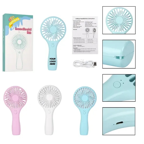 Lollipop Handheld LED Light Fan