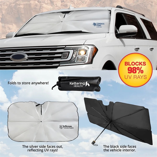 The Dashboard Defender - UV Car Windshield Sunshade Umbrella