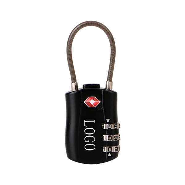 TSA Approved Luggage Locks Cable 3-Digit Code Padlocks