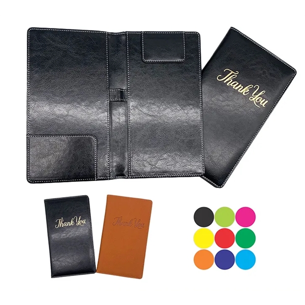 Leather PU server book Restaurant bar Check Presenters