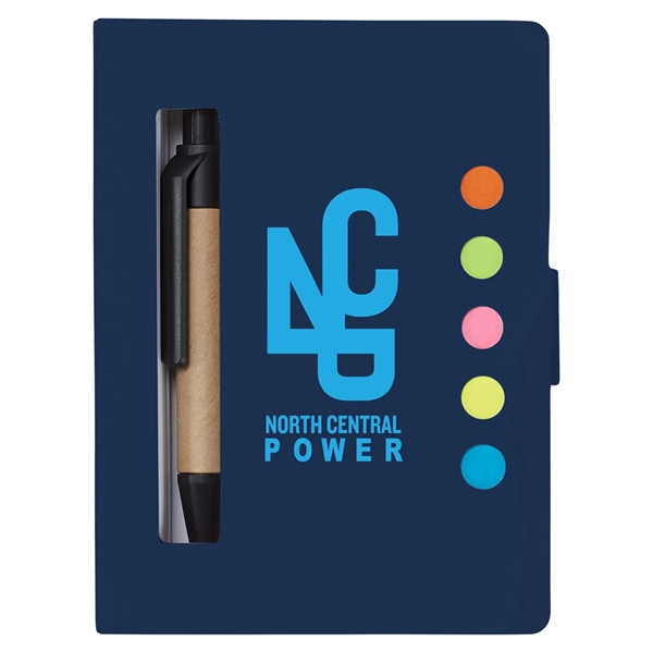 Prime Line Eco Stowaway Sticky Jotter With Pen