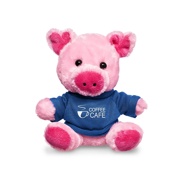 7" Plush Pig With T-Shirt
