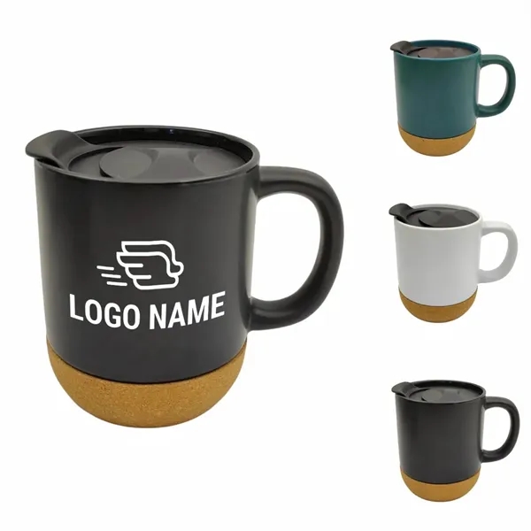 13 oz. Cork Base Ceramic Mug