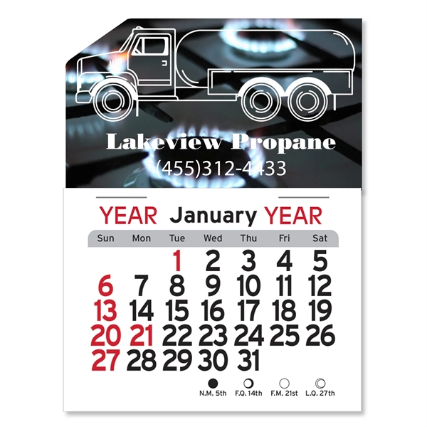 Propane Truck Peel-N-Stick Calendar