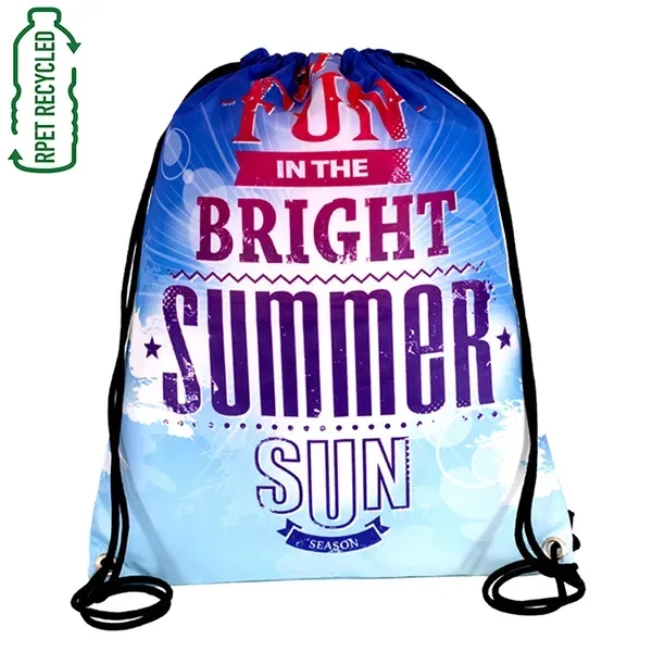 Recycled RPET Full Color Import 210D Drawstring Cinch P