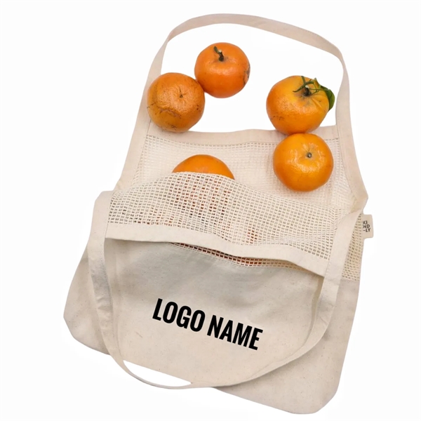 Cotton Mesh Shopping Tote Bag
