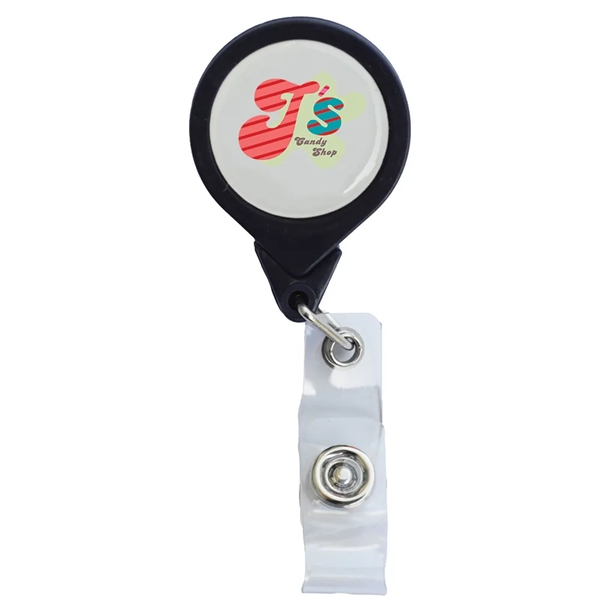 No-Twist Round Retractable Badge with Bulldog Clip