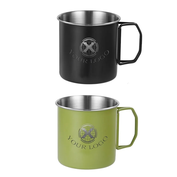 8 Oz BPA Free  Folding Outdoor Stainless Steel Cup