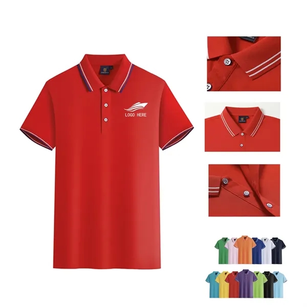 Custom Silk Quick-Dry Polo Shirts With Embroidery